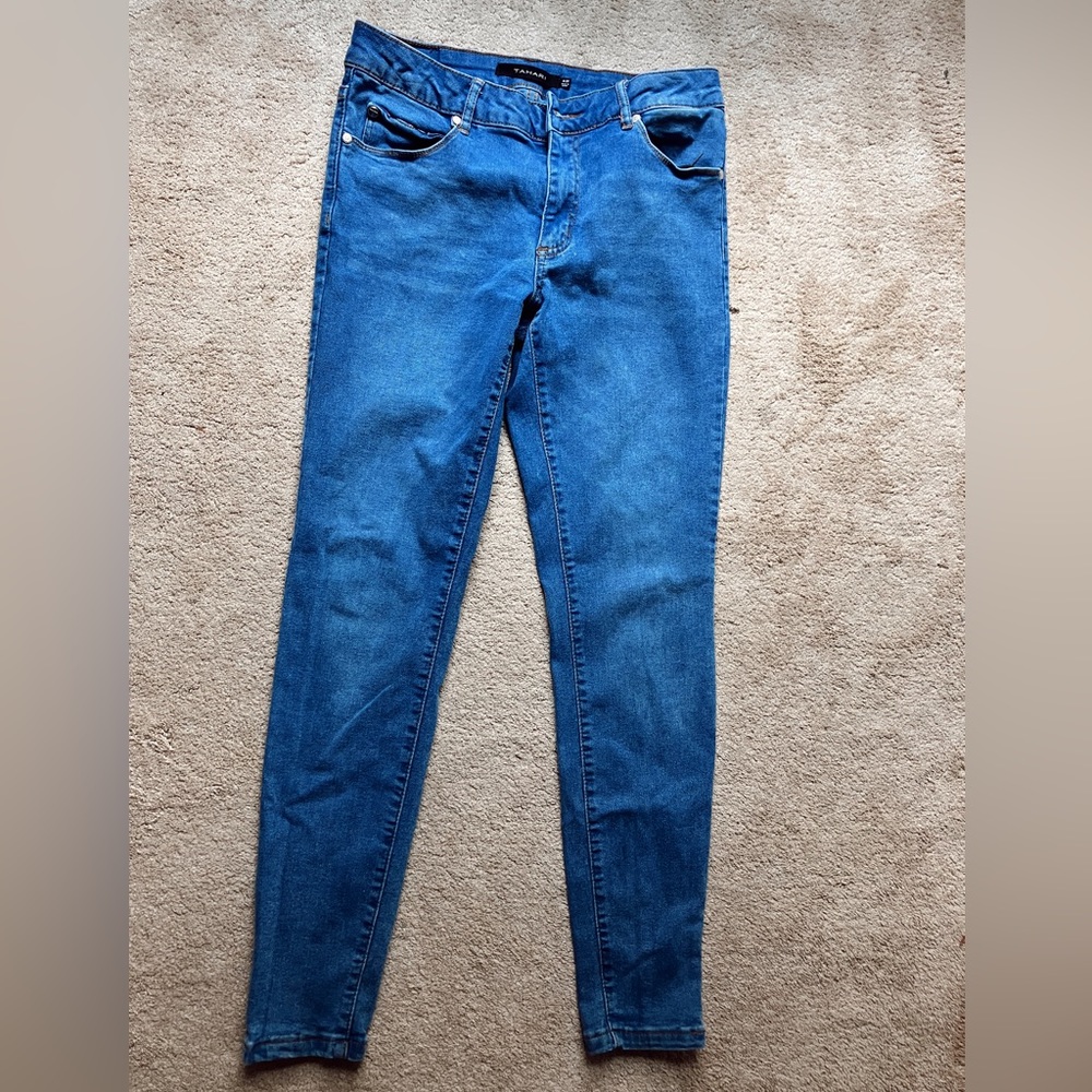 Blue jeans. The jeans are in still good condition and material is great